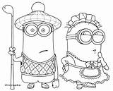 Despicable Coloring Pages Minions Minion Color Getdrawings Printable Getcolorings sketch template