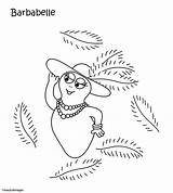 Barbapapa Coloriages Barbe Violette sketch template