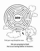 Prayer Coloring Pages Kids Book Activity Lord Lords Printable Color Icharacter sketch template
