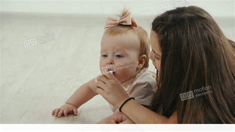 Two Sisters Playing With Lipstick Stock Video Footage 11290658