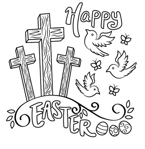 happy easter sunday coloring page  printable coloring pages