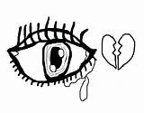 Coloring Sad Pages Getcolorings Eyeball Printable sketch template