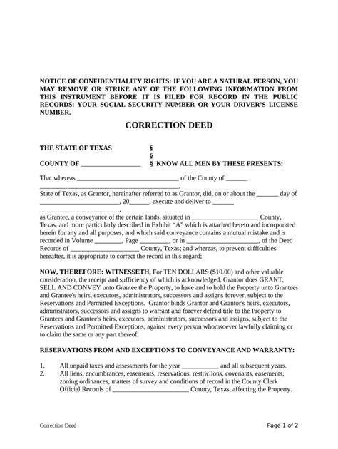 correction deed  template pdffiller