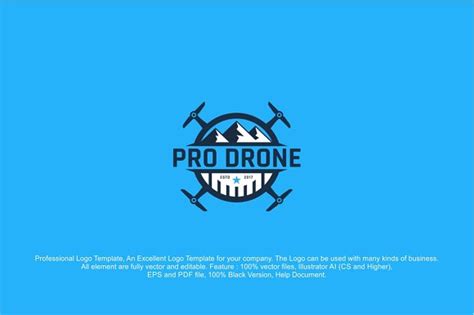 pro drone aerial logo template creative daddy