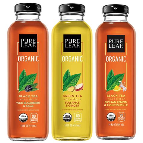 pure leaf organic iced tea variety pack  oz bottles pack