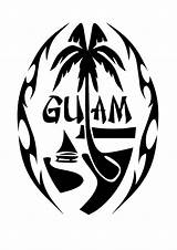 Guam Decal Vinyle sketch template