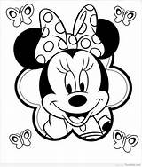 Mouse Minnie Coloring Face Pages Getcolorings sketch template
