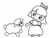 Lamb Mary Little Had Coloring Cartoon Pages Drawing Color Luna Getdrawings Getcolorings Printable sketch template