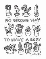 Coloring Pages Printable Aesthetic Cactus Wrong Book Body Succulents Way Drawing Bullet Christmas Print Color Quotes Journal Kids Suc Rocks sketch template
