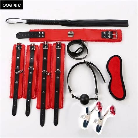 7piece set leather adult game sex products bdsm bondage restraint