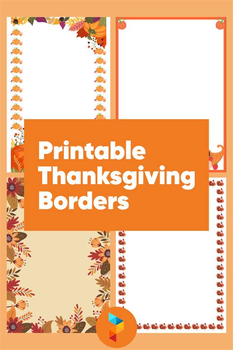 printable thanksgiving borders     printablee