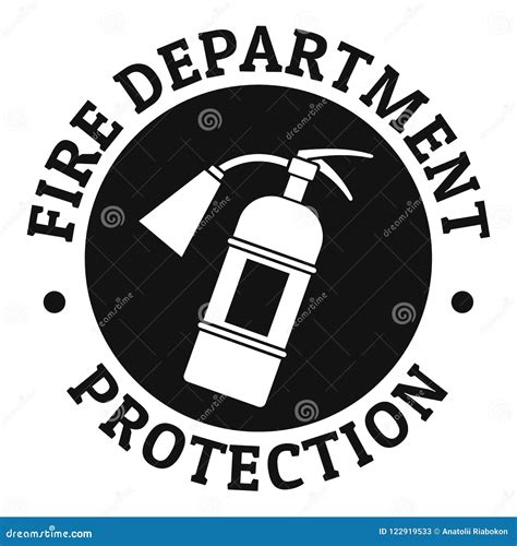 fire department protection logo simple style stock vector illustration  company isolated