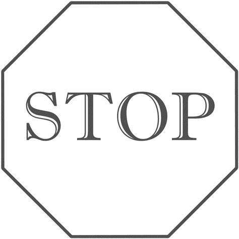 blank stop sign printable clipart