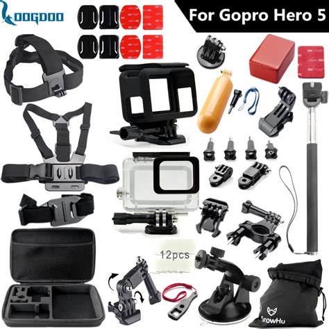 gopro accessories set gopro hero  waterproof protective case chest mount monopod  gopro hero