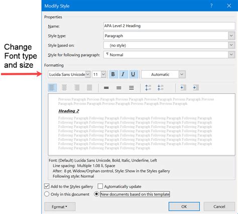 sample  level  heading    style format subheadings