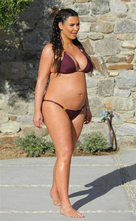 photo 288071 from kim kardashian s pregnant bikini shots in greece e news