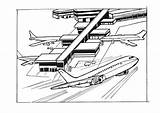 Aeroporto Aeropuerto Flughafen Vliegveld Malvorlage Lotnisko Aeroport Luchthaven Aereo Kolorowanka Ausmalbild Kolorowanki Aerei Dzieci Kleurplaten Schulbilder Schoolplaten Educima sketch template