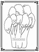 Mewarnai Brokoli Sayur sketch template