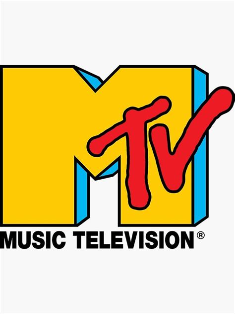 mtv  television logo sticker  peachpiles   mtv