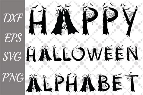 halloween alphabet svg scary letters svg halloween letters