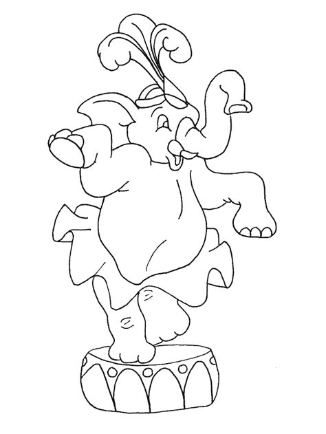 kids page circus elephant coloring pages