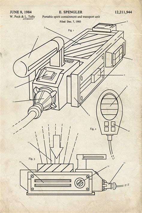 ghostbusters ghost trap fantasy art patent patent print etsy trap