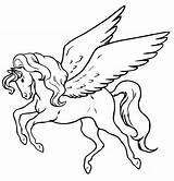 Cavalo Asas Cavalos Pegasus Alado Colorat Fantasie Kleurplaten Unicorni Desenhar Filhote sketch template
