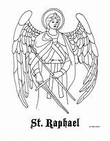 Raphael Archangel Christian Archangels Guardian sketch template