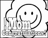 Congratulations Mom Coloring Mother Mothers sketch template