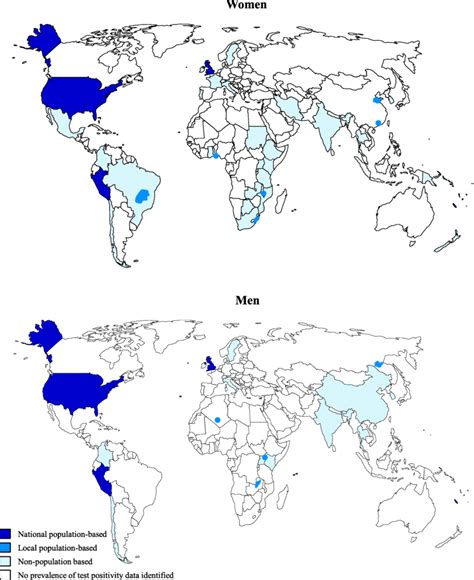 availability of gonorrhoea prevalence reporting globally maps
