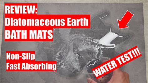 review diatomaceous earth bath mat water test youtube