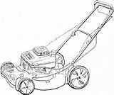 Drawing Mower Lawnmower Getdrawings sketch template