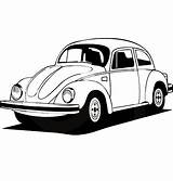Coloring Car Pages Germany Beetle Volkswgen Color Bug Template Herbie sketch template