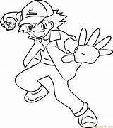 Ash Coloring Pages Ketchum Pokeball Printable Color Coloringpages101 Showing Online sketch template