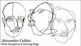 Calder Coloring Alexander Pages Printables Artsology Template sketch template