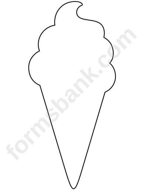 ice cream cone template printable