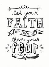 Faith Coloring Pages Fear Kids Bible Quotes Verse Calligraphy Scripture Verses Cute Let Than Sheets Bigger Colouring Printable Color Vs sketch template