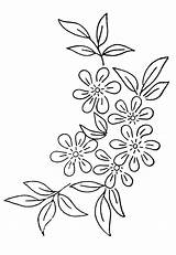 Embroidery Patterns Flowers Hand Flower Designs Vintage Pattern Transfer Visit Simple Transfers Machine sketch template