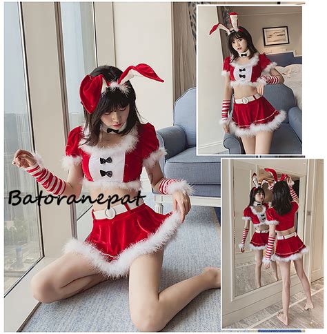 christmas cute anime bunny girl costume sexy halloween etsy