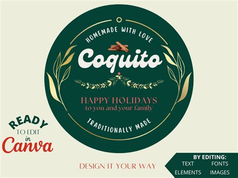 printable coquito labels clothing home decor gifts  great