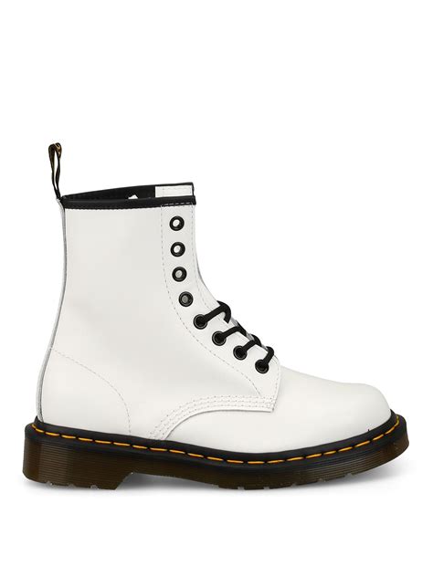 dr martens white smooth leather boots lyst