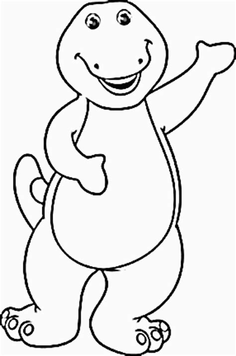 barney coloring pages coloring pages