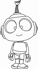 Robot Coloring Robots Pages Cute Colouring Drawing Printable Kids Rob Cartoon Easy Drawings Pose Getdrawings sketch template