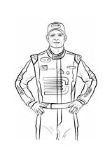 Coloring Nascar Gordon Jeff Racing Pages Printable sketch template