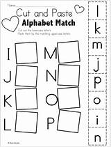 Alphabet Valentine Worksheets Cut Paste Valentines sketch template