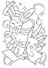 Coloring Pages Pikachu Eevee Pokemon Book Friends Sheets Cute Kids Printable Pacificpikachu Scans Pokémon Collection Colouring Books Choose Board Tumblr sketch template