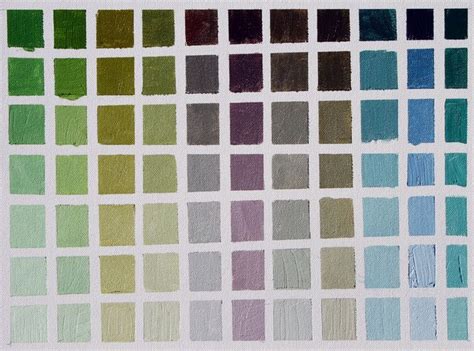 green color chart green paint color