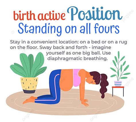pregnancy preparing birth active position template download on pngtree