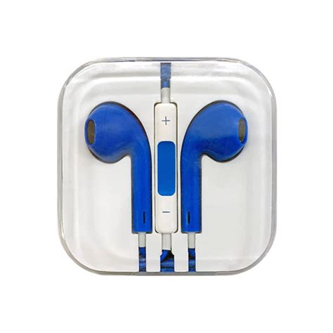 stereo earpods  remote microphone blue