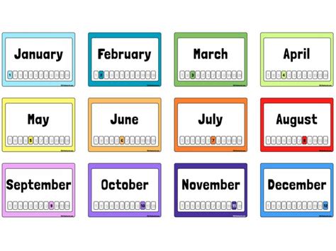 classroom months   year flashcards jairo  wilcox